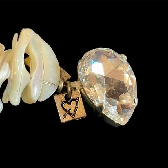 Rare OTAZU Design MOP and Crystal Necklace by Rodrigo Otazu, OOAK - Picture 10 of 11